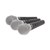 Chord 3 Vocal Microphones with Case